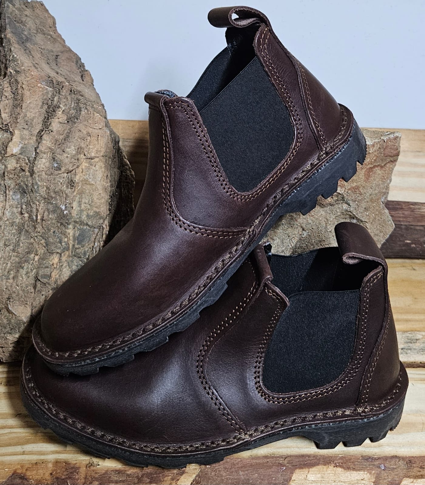 Smooth brown boots